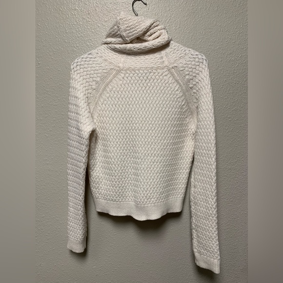 New York & Company Sz M women’s pearl white thick cowl-neck chunky sweater cozy - Picture 6 of 14